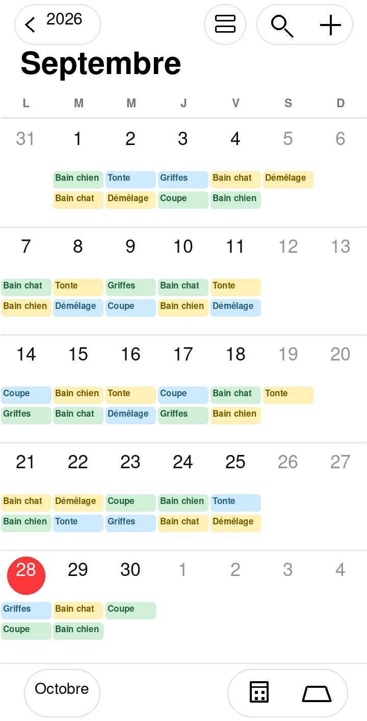 Bestuaire mobile septembre apres Apple