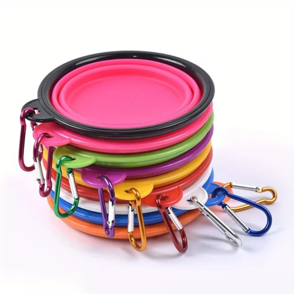 Gamelle pliable en silicone pour chien – voyage et promenade